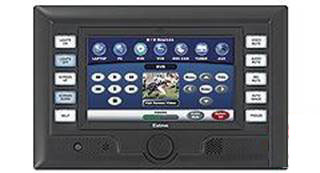 Picture of the front of Extron touch panel