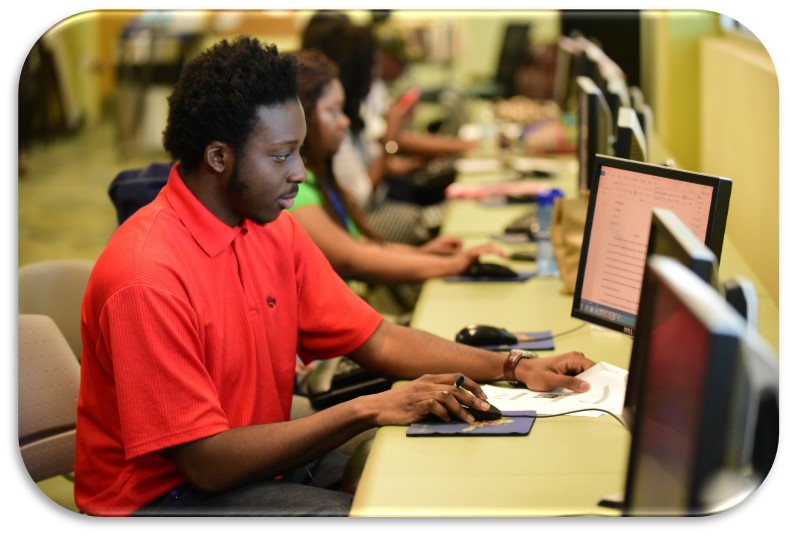 Student at Computer