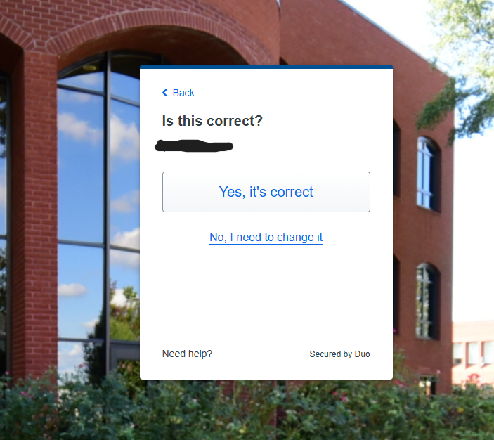 Image displaying a phone number has succesfully been registered
