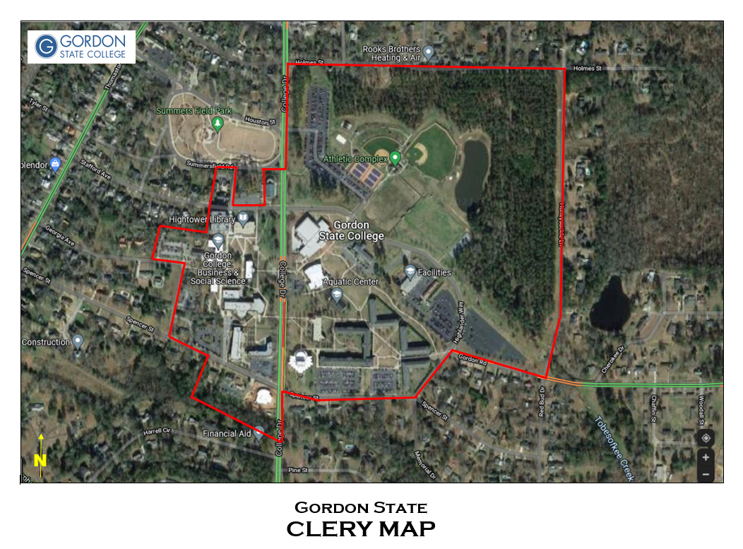 Map of Gordon State College
