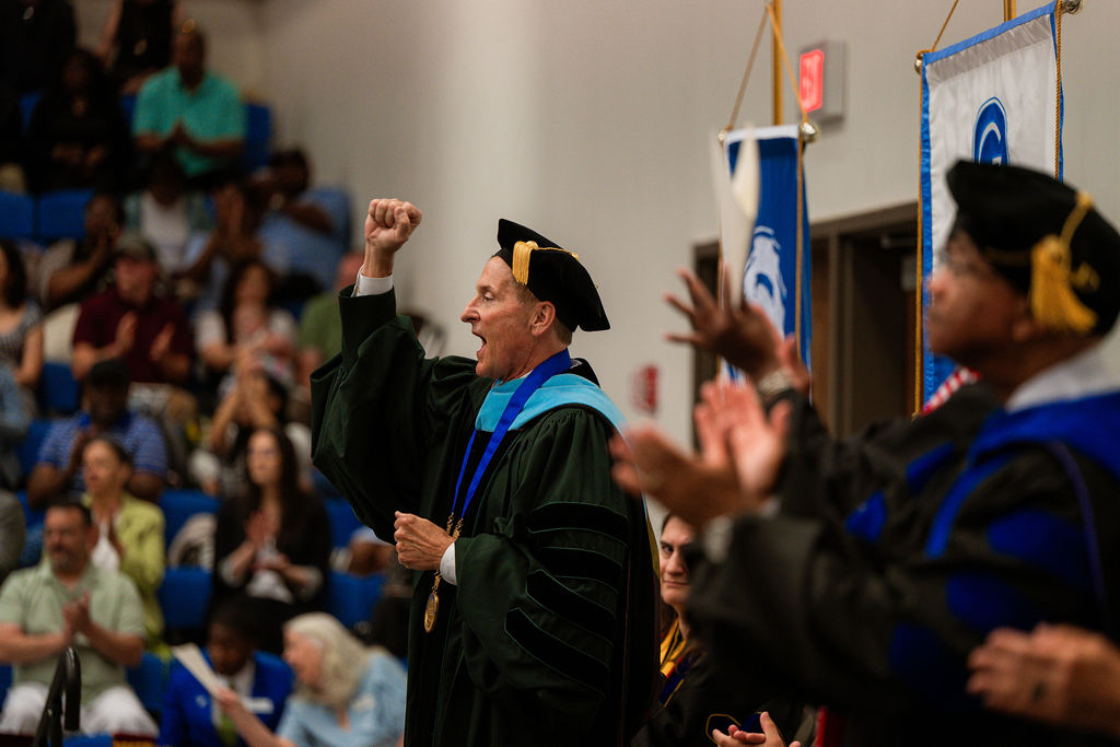Dr. Donald J. Green during the Spring 2026 Commencement ceremony.
